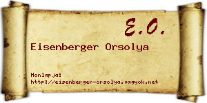Eisenberger Orsolya névjegykártya